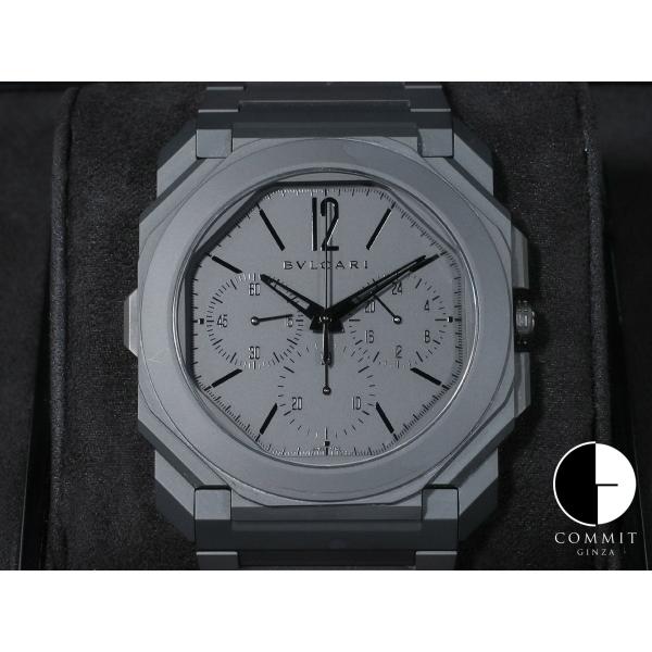 ブルガリ オクト フィニッシモ クロノグラフ GMT Ref.103278 セラミック ブラック文字...