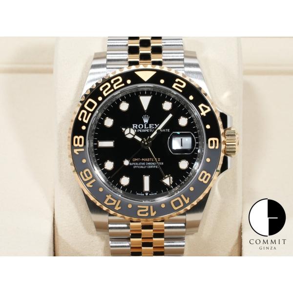 ロレックス GMTマスターII Ref.126713GRNR SS/YG ブラック文字盤 ジュビリー...