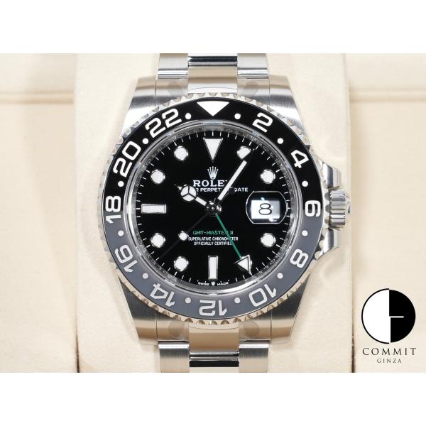 ロレックス GMTマスターII Ref.126710GRNR SS ブラック文字盤 オイスターブレス...
