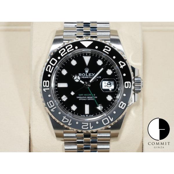 ロレックス GMTマスターII Ref.126710GRNR ステンレススチール ブラック文字盤 ジ...