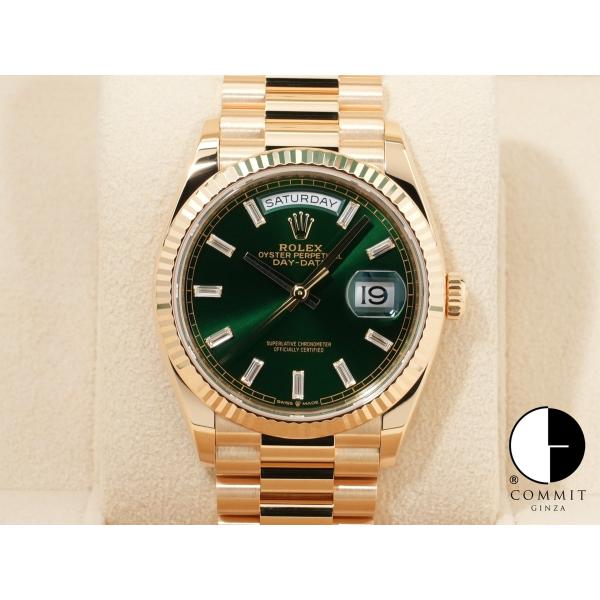 ロレックス デイデイト36 Ref.128238A 18KYG グリーン文字盤