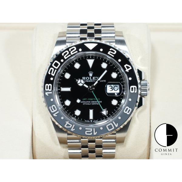 ロレックス GMTマスターII Ref.126710GRNR SS ブラック文字盤 ジュビリーブレス...