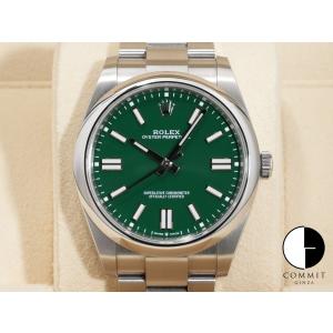 ロレックス オイスターパーペチュアル41 Ref.124300 SS グリーン文字盤｜commitginza
