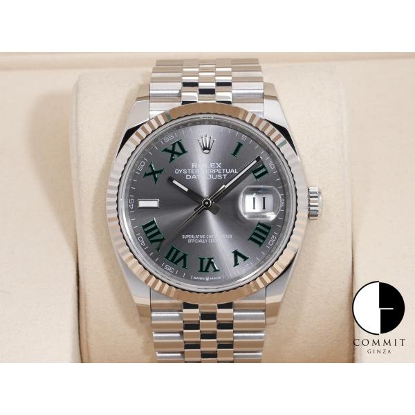 ロレックス デイトジャスト36 Ref.126234 SS/WG スレートローマン文字盤 ジュビリー...