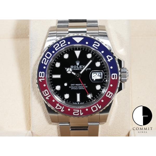 ロレックス GMTマスターII Ref.126710BLRO SS ブラック文字盤 オイスターブレス...