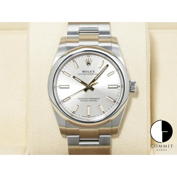ロレックス オイスターパーペチュアル34 Ref.124200 ステンレススチール シルバー文字盤