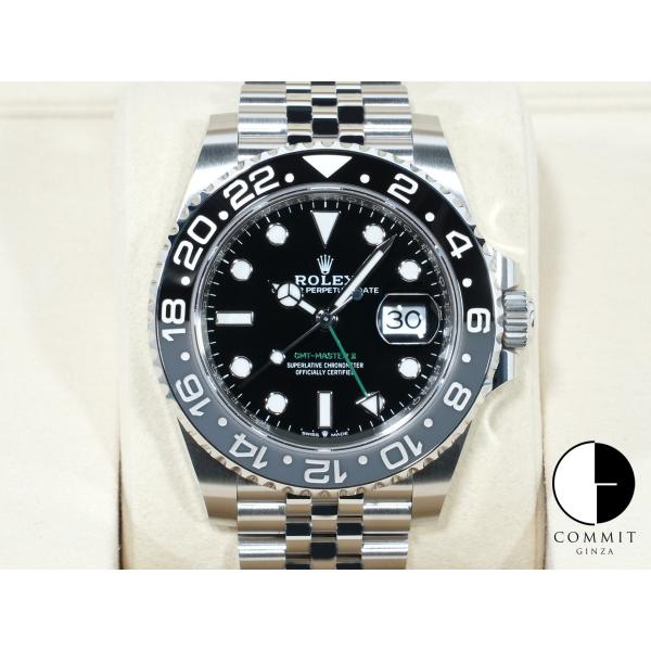 ロレックス GMTマスターII Ref.126710GRNR SS ブラック文字盤 ジュビリーブレス...