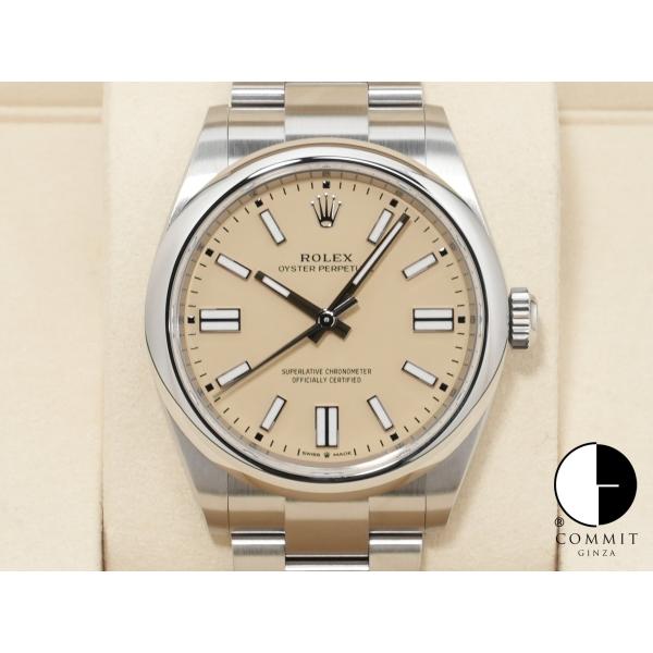 ロレックス オイスターパーペチュアル41 Ref.134300 SS ベージュ文字盤