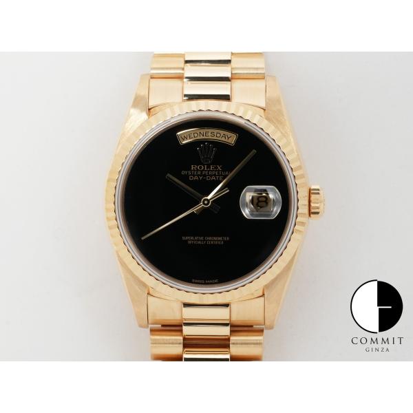 ロレックス デイデイト36 Ref.18238 イエローゴールド オニキス文字盤