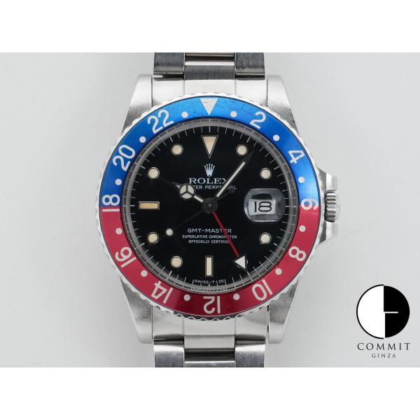 ロレックス GMTマスター Ref.16750 ステンレススチール ブラック文字盤 オイスターブレス...