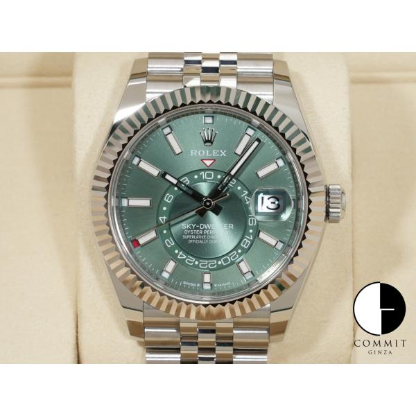 ロレックス スカイドゥエラー Ref.336934 SS/WG ミントグリーン文字盤 ジュビリーブレ...