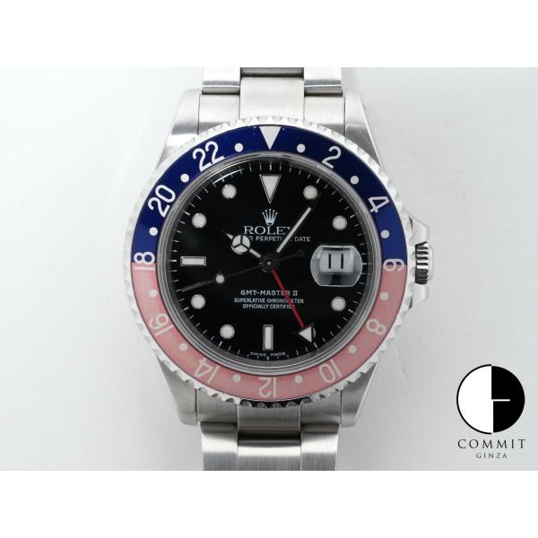 ロレックス GMTマスターII Ref.16710 ステンレススチール ブラック文字盤 オイスターブ...