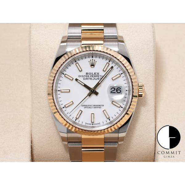 ロレックス デイトジャスト36 Ref.126233 ステンレススチール/イエローゴールド ホワイト...