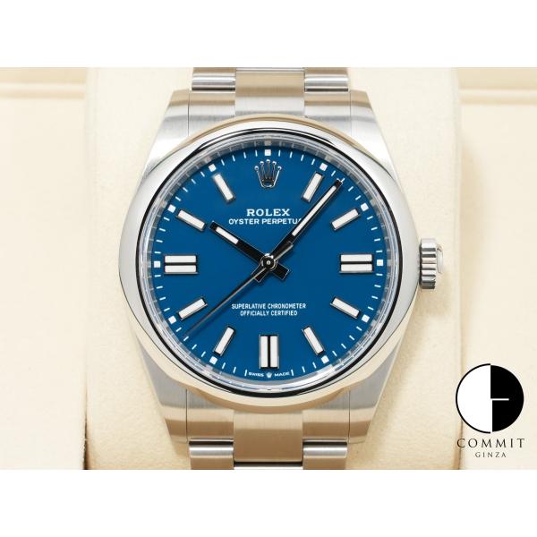 ロレックス オイスターパーペチュアル41 Ref.134300 ステンレススチール メッドブルー文字...