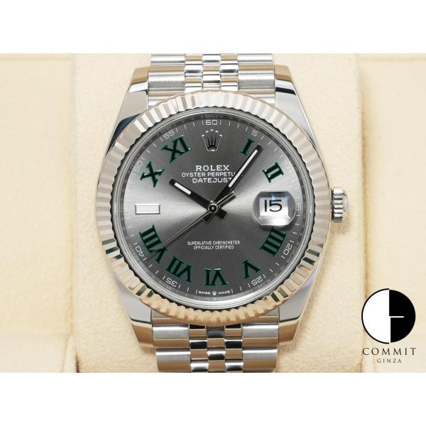 ロレックス デイトジャスト41 Ref.126334 SS/WG スレートローマン文字盤 ジュビリー...