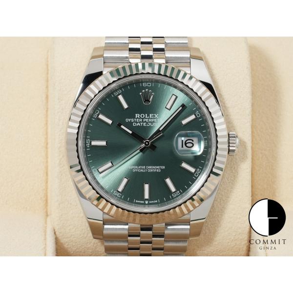 ロレックス デイトジャスト41 Ref.126334 ステンレススチール/ホワイトゴールド ミントグ...