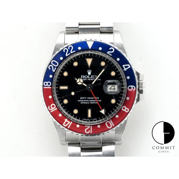 ロレックス GMTマスター Ref.16750 ステンレススチール ブラック文字盤 オイスターブレス...