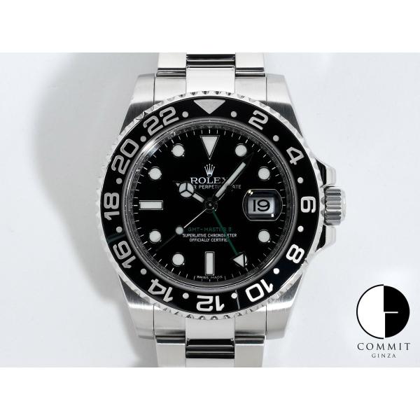 ロレックス GMTマスターII Ref.116710LN ステンレススチール ブラック文字盤 オイス...