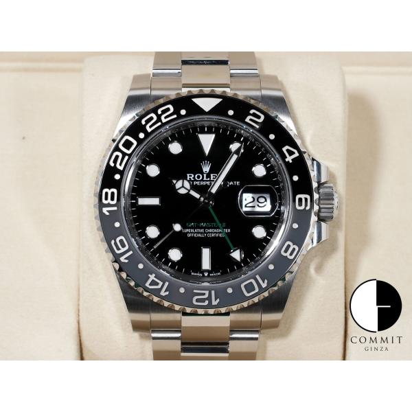 ロレックス GMTマスターII Ref.126710GRNR SS ブラック文字盤 オイスターブレス...