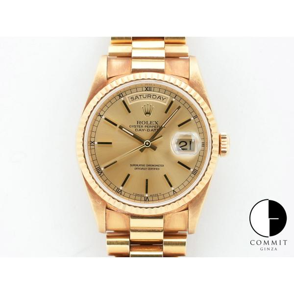 ロレックス デイデイト36 Ref.18238 イエローゴールド シャンパンゴールド文字盤