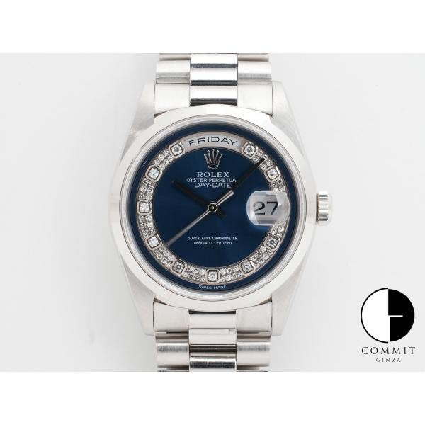 ロレックス デイデイト Ref.18206 プラチナ ブルーミリヤード文字盤