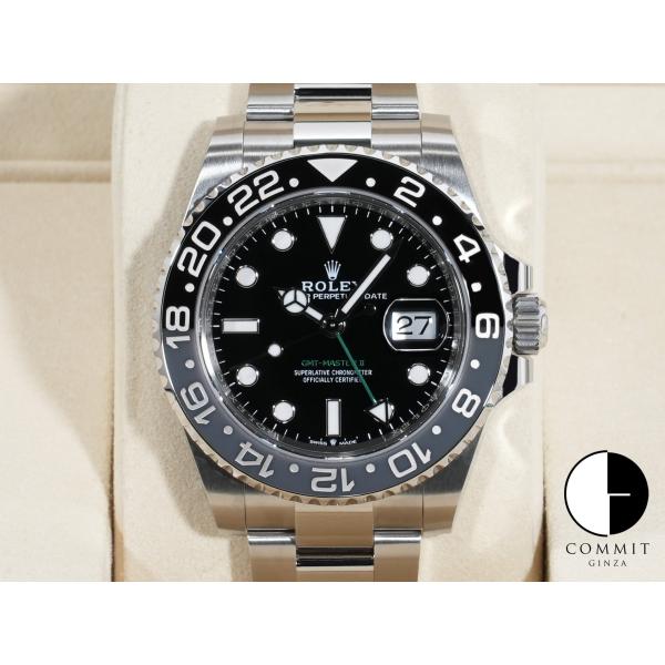 ロレックス GMTマスターII Ref.126710GRNR SS ブラック文字盤 オイスターブレス...