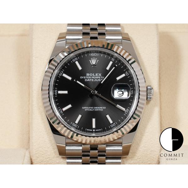 ロレックス デイトジャスト41 Ref.126334 SS/WG ブラック文字盤 ジュビリーブレスレ...