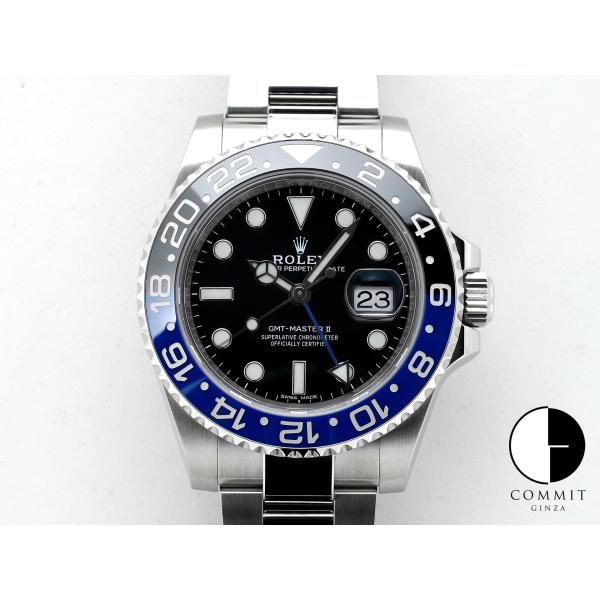 ロレックス GMTマスターII Ref.116710BLNR ステンレススチール ブラック文字盤 オ...