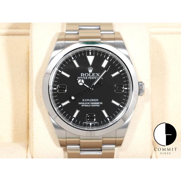 ロレックス エクスプローラーI 鏡面ブラックアウト Ref.214270 SS ブラック文字盤