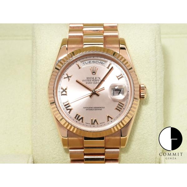 ロレックス デイデイト Ref.118235 ピンクゴールド ピンクローマン文字盤