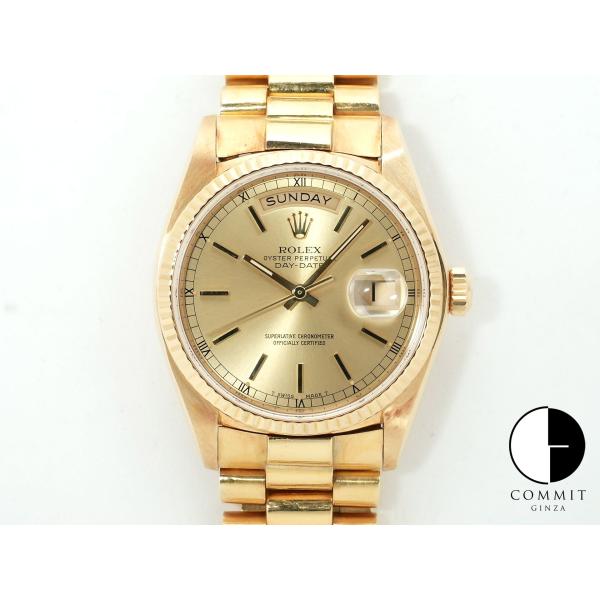 ロレックス デイデイト36 Ref.18038 シャンパン文字盤