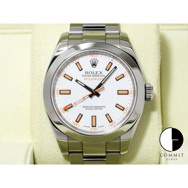 ロレックス ミルガウス Ref.116400 ステンレススチール ホワイト文字盤
