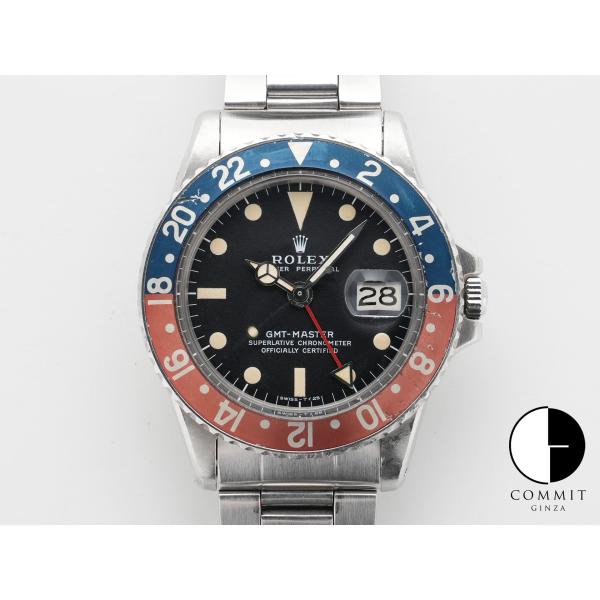 ロレックス GMTマスター Ref.1675 ステンレススチール ブラック文字盤 オイスターブレスレ...