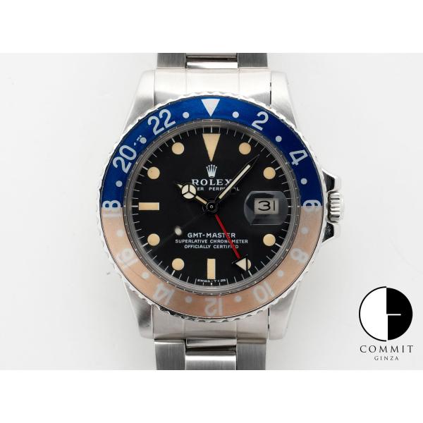 ロレックス GMTマスター Ref.1675 ステンレススチール ブラック文字盤 オイスターブレスレ...