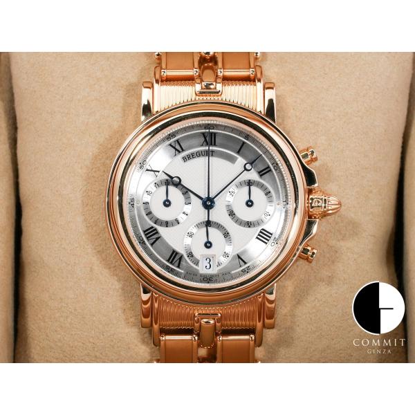 ブレゲ マリーン クロノグラフ Ref.3460BA/12/A90 イエローゴールド シルバー文字盤