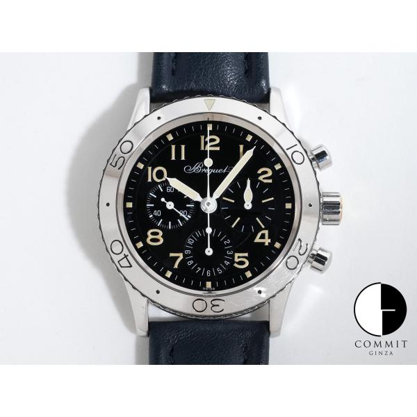 ブレゲ アエロナバル フライバッククロノグラフ Ref.3800ST/92/3W6 SS ブラック文...