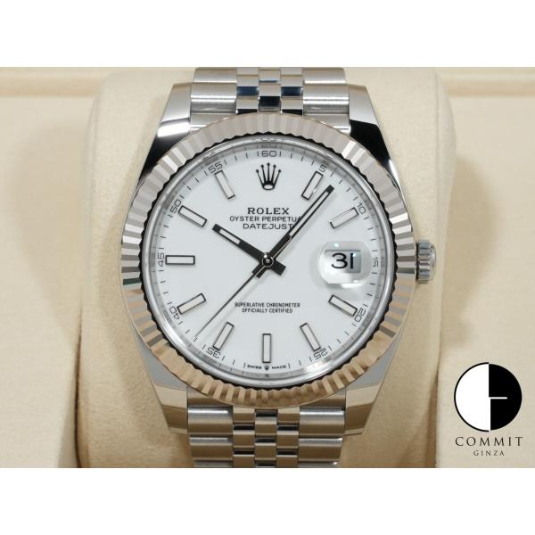 ロレックス デイトジャスト41 Ref.126334 ステンレススチール/ホワイトゴールド ホワイト...