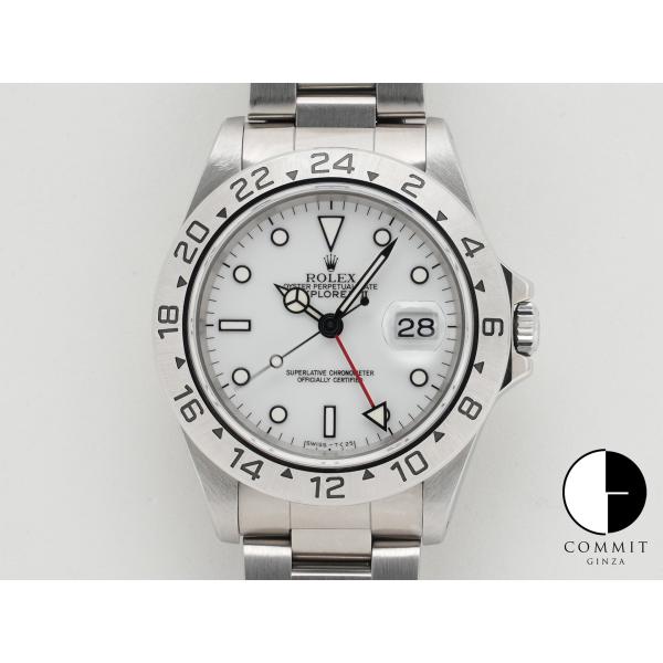 ロレックス エクスプローラーII Ref.16570 ステンレススチール ホワイト文字盤 オイスター...