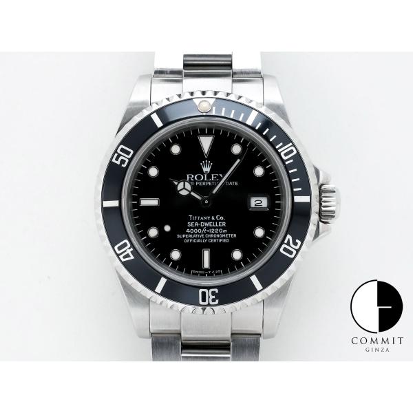 ロレックス シードゥエラー ティファニー Ref.16600 SS ブラック文字盤