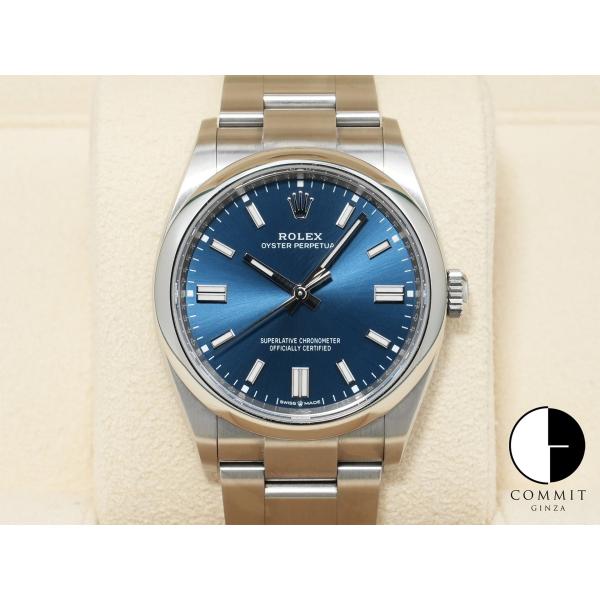 ロレックス オイスターパーペチュアル36 Ref.126000 ステンレススチール ブライトブルー文...