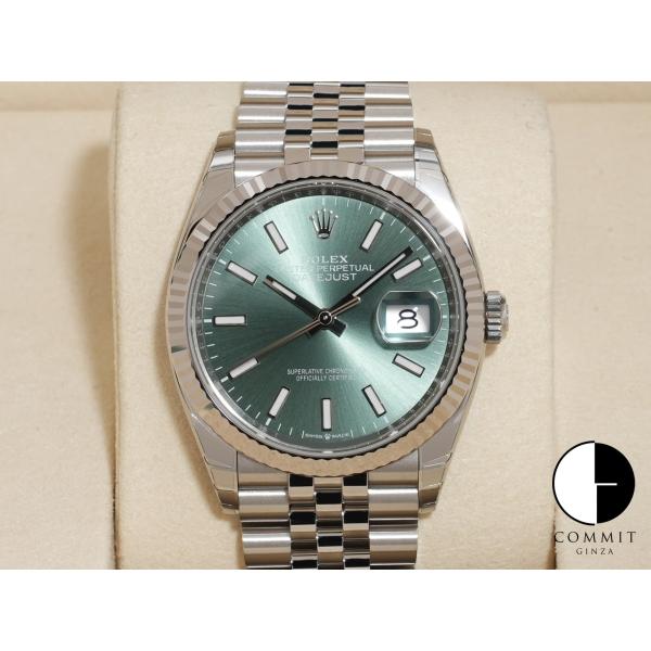 ロレックス デイトジャスト36 Ref.126234 SS/WG ミントグリーン文字盤 ジュビリーブ...