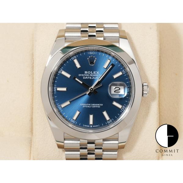 ロレックス デイトジャスト41 Ref.126300 SS ブライトブルー文字盤