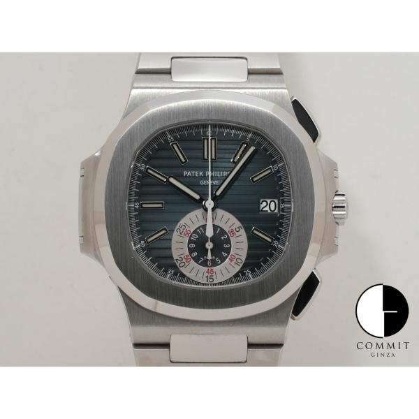 パテックフィリップ ノーチラス クロノグラフ Ref.5980/1A-001 SS ブルー文字盤