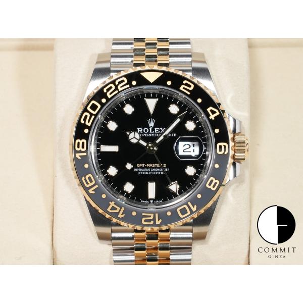 ロレックス GMTマスターII Ref.126713GRNR SS/YG ブラック文字盤 ジュビリー...