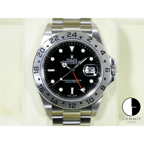 ロレックス エクスプローラーII Ref.16570 ステンレススチール ブラック文字盤 オイスター...