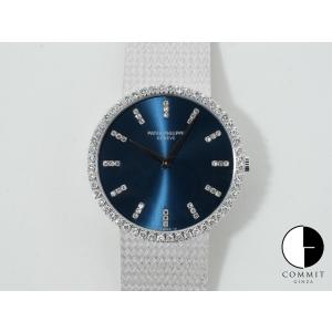 パテックフィリップ カラトラバ Ref.3759/1 ホワイトゴールド ブルー文字盤
