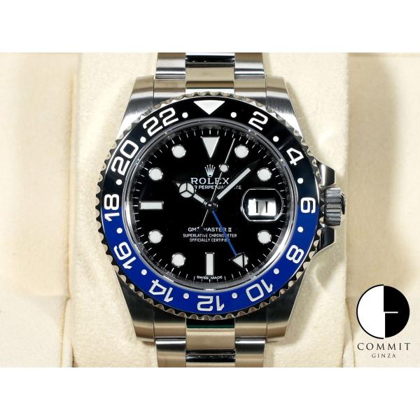 ロレックス GMTマスターII Ref.116710BLNR ステンレススチール ブラック文字盤 オ...