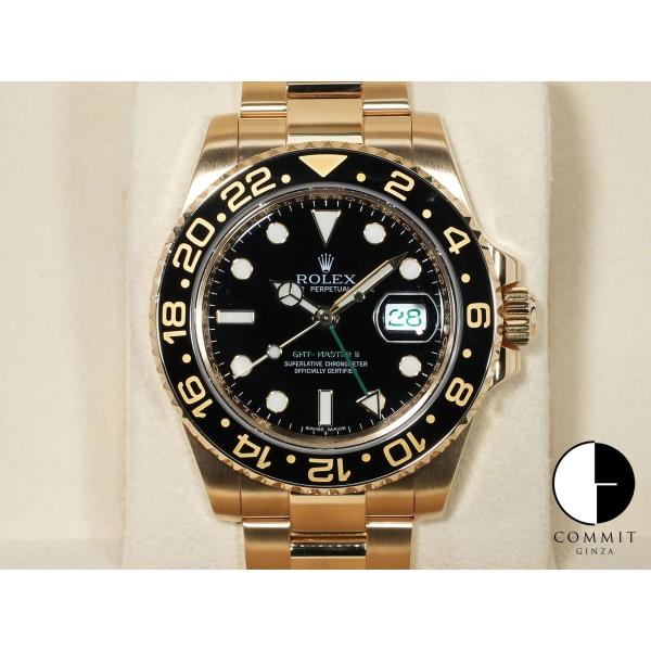 ロレックス GMTマスターII Ref.116718LN イエローゴールド ブラック文字盤 オイスタ...