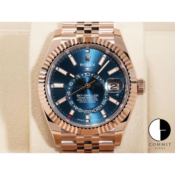 ロレックス スカイドゥエラー Ref.336935 18KERG ブルーグリーン文字盤 ジュビリーブ...