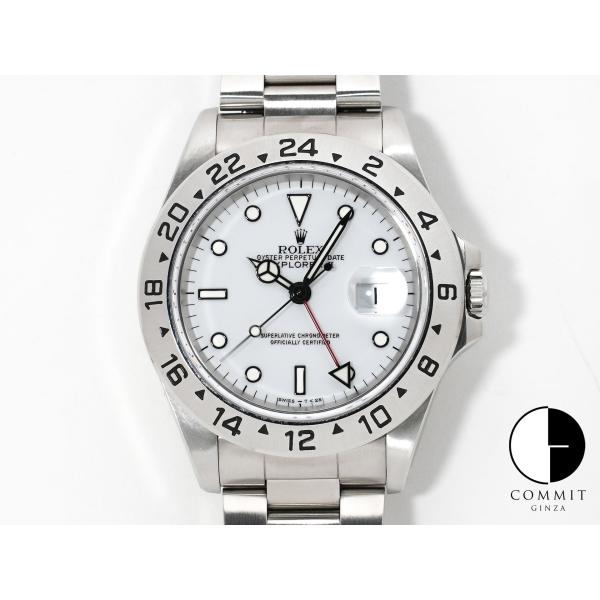 ロレックス エクスプローラーII Ref.16570 ステンレススチール ホワイト文字盤 オイスター...